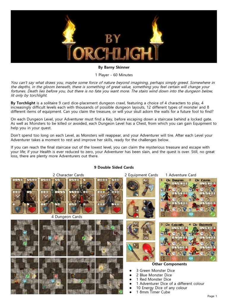 By Torchlight Rules v1.0 | PDF | Dice | Perception