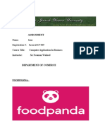 COMP ASSIGNMENT 1 Foodpanda