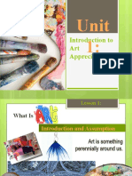 Introduction to Art Appreciation Unit Lesson 1