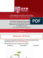 Ecc 3014 Lecture 3 - Measure of Location and Variability