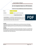 Case Analysis 3 Report: You MUST Submit Your CA3 Assignment Report As A PDF Document