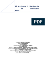 M14. U3. S7. Actividad 1. Medios de Solución de Conflictos Internacionales