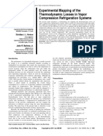 Experimental Mapping of The Thermodynamic Losses in Vapor Compression Refrigeration Systems