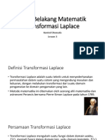 Materi Lesson 3 Model Matematis Transformasi Laplace 1