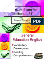 LET Exam Guide for English Vocabulary and Reading