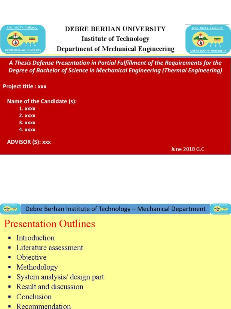 Mechanical Engineering Thesis Defense | PDF | Science And Technology ...