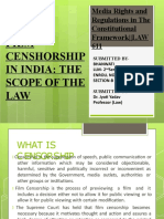 Film Censhorship in India: The Scope of The LAW