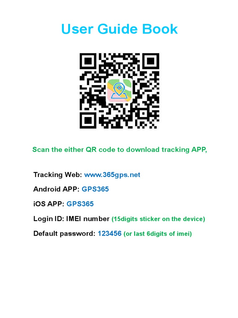 User Guide Book: Scan The Either QR Code To Download Tracking APP | PDF ...