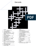 Gerund Cross Word Answer Key