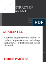 Contract of Guarantee: Srivatsan Sridhar 19BFS053 Bcom Fs