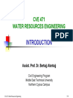 CVE 471 Water Resources Engineering Introduction