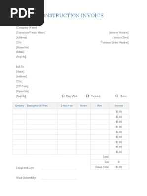 Construction Invoice Template_A4