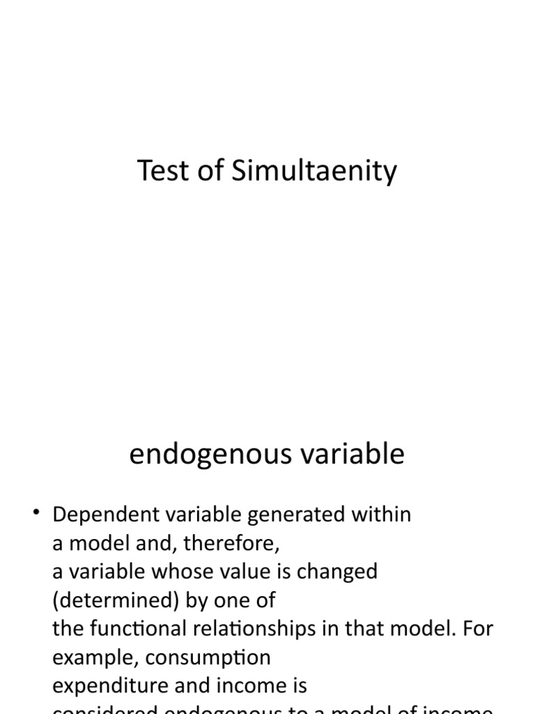Understanding Endogenous Variables | PDF