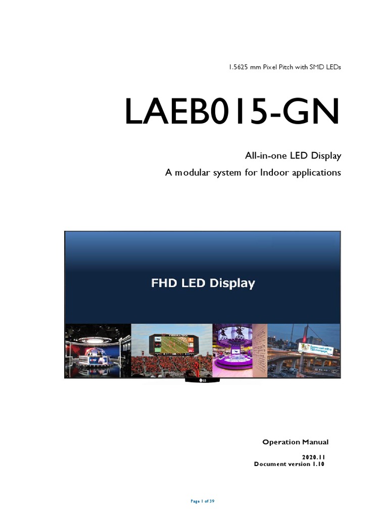LAEB015-GN LED Display Manual | PDF | Power Supply | Mains Electricity