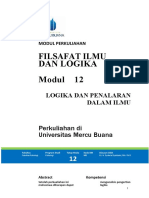 Filsafat Ilmu Dan Logika Modul 12: Perkuliahan Di Universitas Mercu Buana