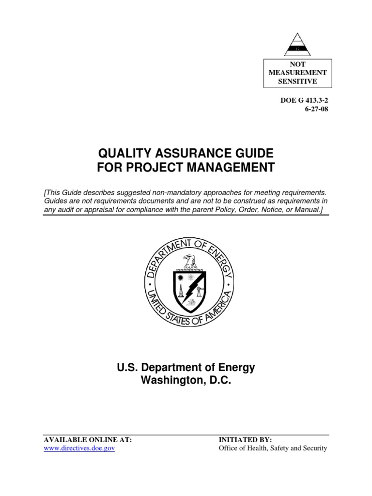 DOE Quality Assurance Guide | PDF | Technology & Engineering