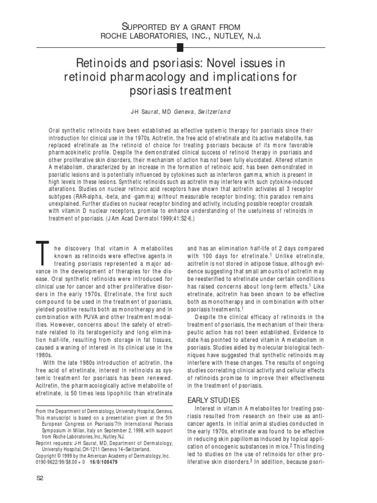 Retinoids in Psoriasis Treatment Advances | PDF | Psoriasis | Vitamin A