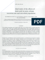 A Double Blind Study of The Effects of 13 Cis Retinoic Acid On Acne, Sebum Excretion Rate and Microbial Population