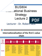 BUS804 International Business Strategy: Lecturer - Dr. Robert Jack