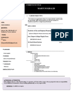 Maryum Khalid: Curriculum Vitae