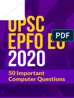 Upsc Epfo Eo: 50 Important Computer Questions