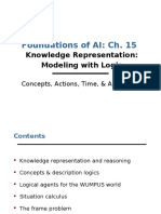 Foundations of AI: Ch. 15: Knowledge Representation: Modeling With Logic
