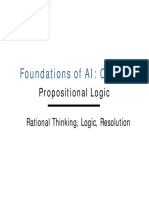 Foundations of AI: Ch. 12: Propositional Logic