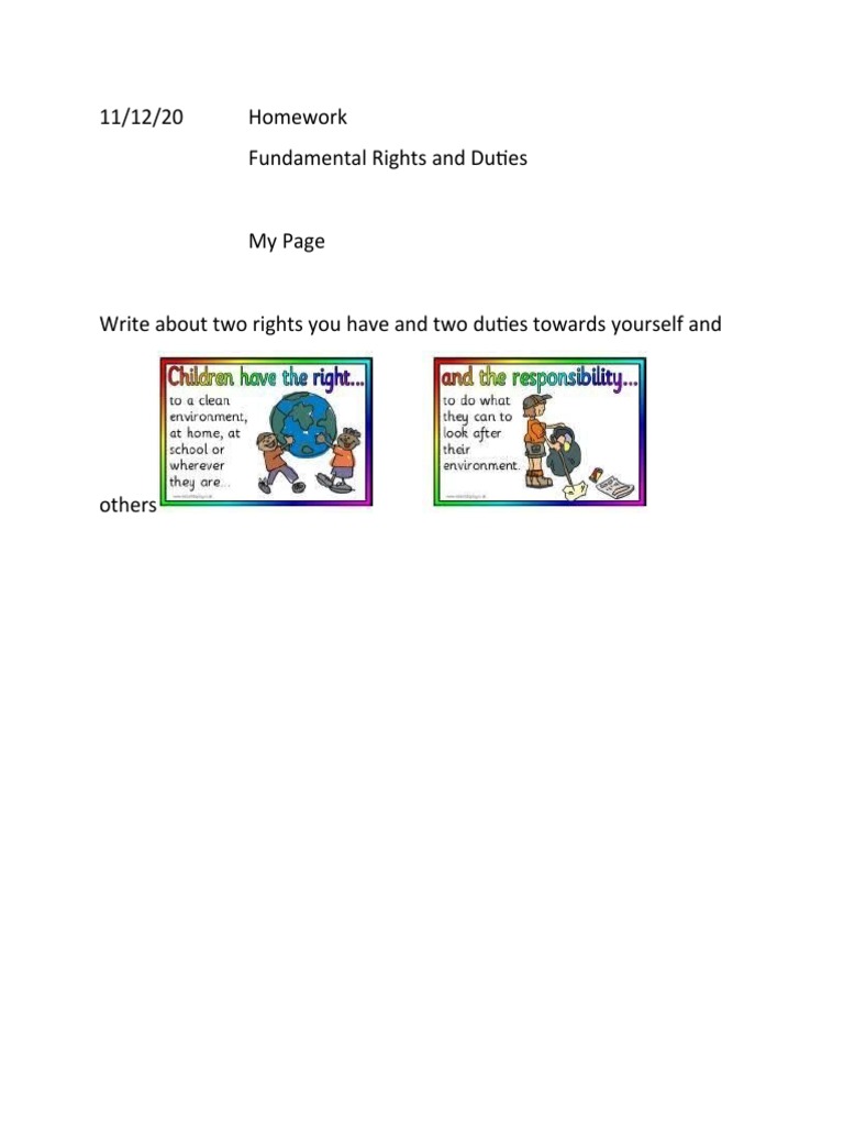 HomeworkFundamental Rights and Duties | PDF | Constitutional Law | Justice