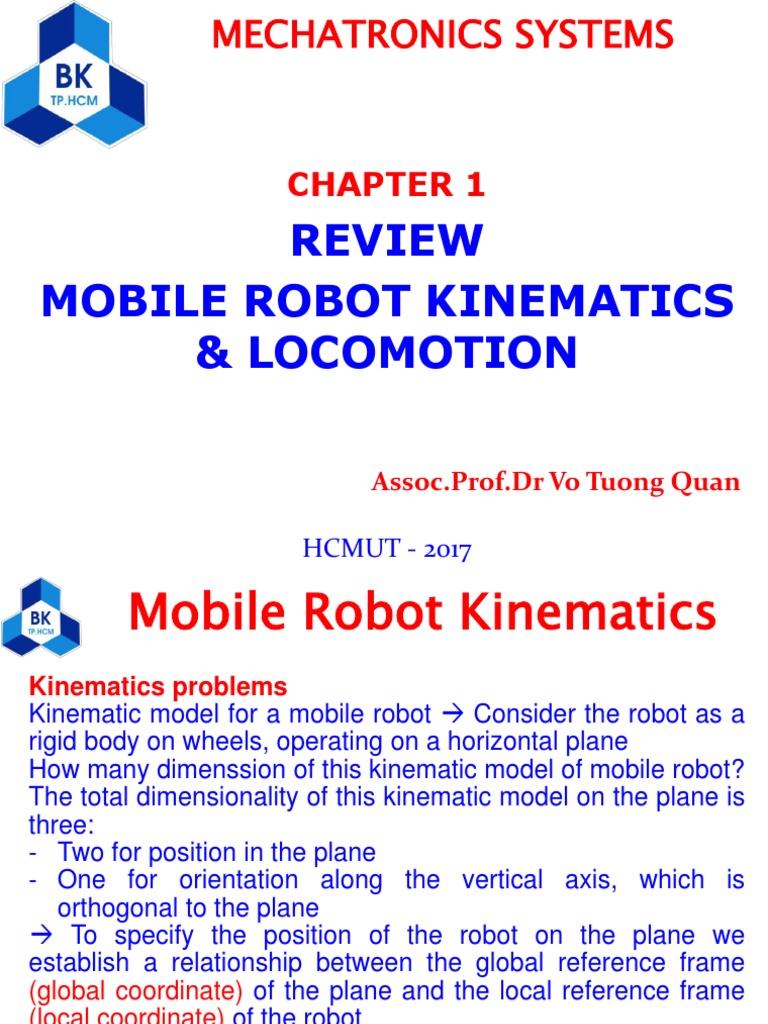 Mobile Robot Kinematics Overview | PDF | Kinematics | Cartesian ...