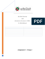 Assignment 1 - Group 4: Abu Dhabi University COE Introduction To E-Commerce / ITE414 Dr. Heba Mahmoud