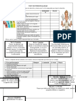 Test de Personalidad Actividades y Juegos - 62134