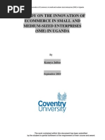Download A STUDY ON THE INNOVATION OF ECOMMERCE IN SMALL AND MEDIUM-SIZED ENTERPRISES SME IN UGANDA                                   by Kamya Julius SN50190936 doc pdf