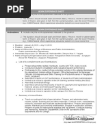 Work Experience Sheet: Instructions: 1. Include Only The Work Experiences Relevant To The Position