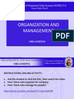 Organization and Management: Organizing