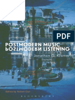 Jonathan Kramer - PostModern - Listening - The Nature and Origins of Musical Postmodernism