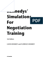 Kennedys' Simulations For Negotiation Training: 3Rd Edition Gavin Kennedy and Florence Kennedy