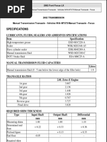 mtx75 Manual Transmission