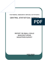 Central Statistical Agency: Report On Small Scale Manufacturing Industries Survey