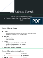The Rebuttal Speech: How To Flow and Disprove Arguments by Theodore Ganea, Gail Fair, Clement Dupuy, and Elizabeth Raab