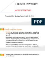 Chaitanya Deemed University: Food and Nutrition