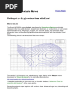 Numerical Analysis Notes: Plotting of Z F (X, Y) Contour-Lines With Excel