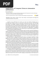 Applied Sciences: Applications of Computer Vision in Automation and Robotics