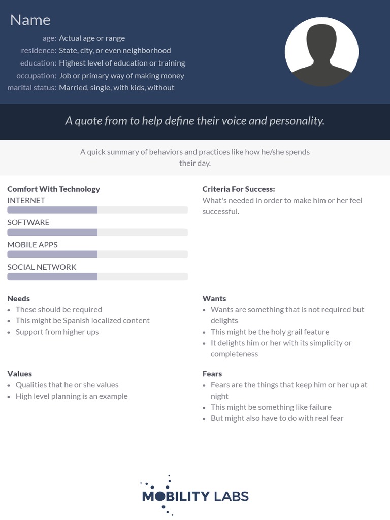 Persona Development Template | PDF