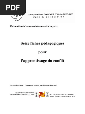 Fiches Conflits Pdf La Violence Mediation