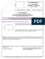 Lista Obrigatoria - Referente à Prova  de 16 Abril/2021