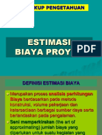 3-Lingkup Pengetahuan Estimasi Biaya