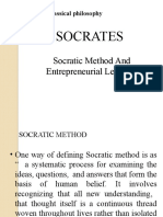 Socrates: Socratic Method and Entrepreneurial Learning