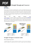 Difference of Straight Through and Crossover Cable