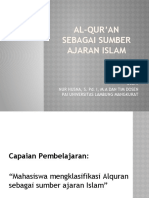 PPT Al-Quran Sebagai Sumber Ajaran Islam