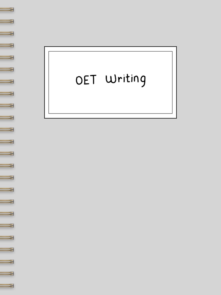 OET Writing | PDF